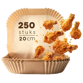 Ziva Airfryer Paper Inserts Square 20cm (250 pieces)