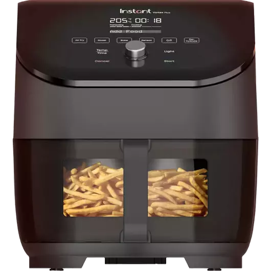 Instant Vortex Plus ClearCook schwarz 5,7 Liter (6 Qt) Heißluftfritteuse