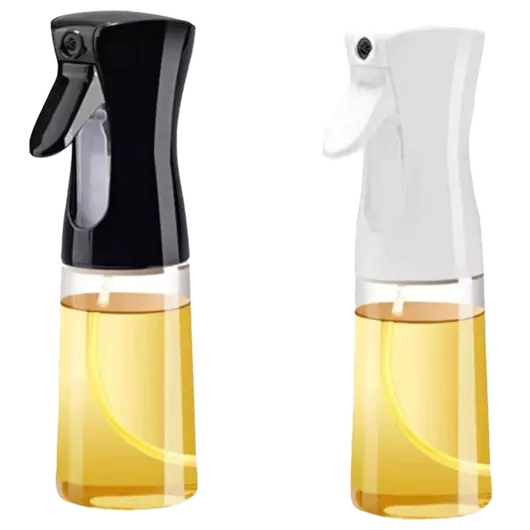 Ziva Olie Spray Fles Glas 220ml - 2 stuks - Wit + Zwart